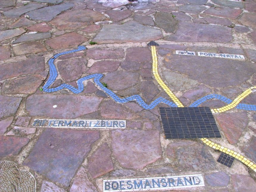 Fragment mapy, okolice Pietermaritzburga, KwaZulu, Natal, zdjęcie własne