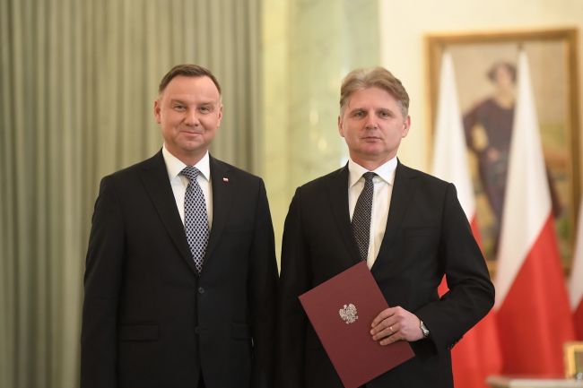 Prezydent Andrzej Duda i Cezary Kochalski.