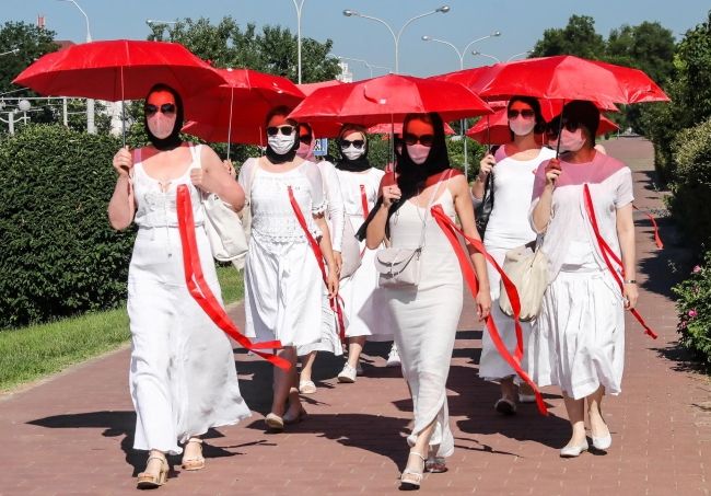 Kolejny antyrządowy protest na Białorusi, fot. PAP/EPA/STR