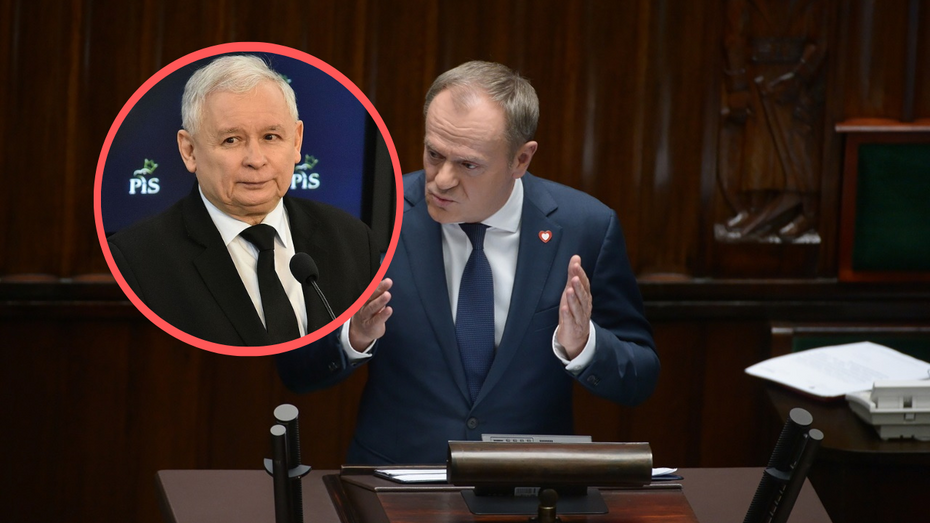 Jarosław Kaczyński i Donald Tusk. Fot. PAP