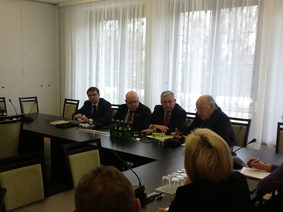 Posiedzenie Zespołu Polska - Rosja - Gospodarka, 15.03.2012, od lewej: Z. Girzyński, J.F. Libicki, M. Pawlak, S. Ciosek