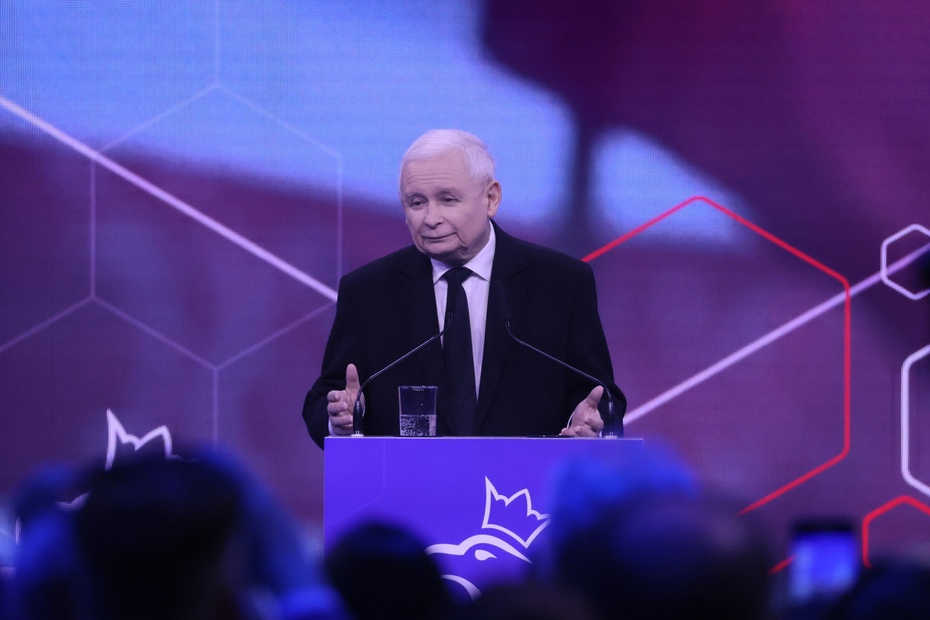 (Prezes PiS Jarosław Kaczyński. Fot. PAP/Leszek Szymański)