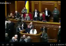 Opozycja zablokowała Prezydium Rady Najwyzszej w celu uniemożliwić głosowanie Rządu zaproponowanego przez Prezydenta Janukowicza