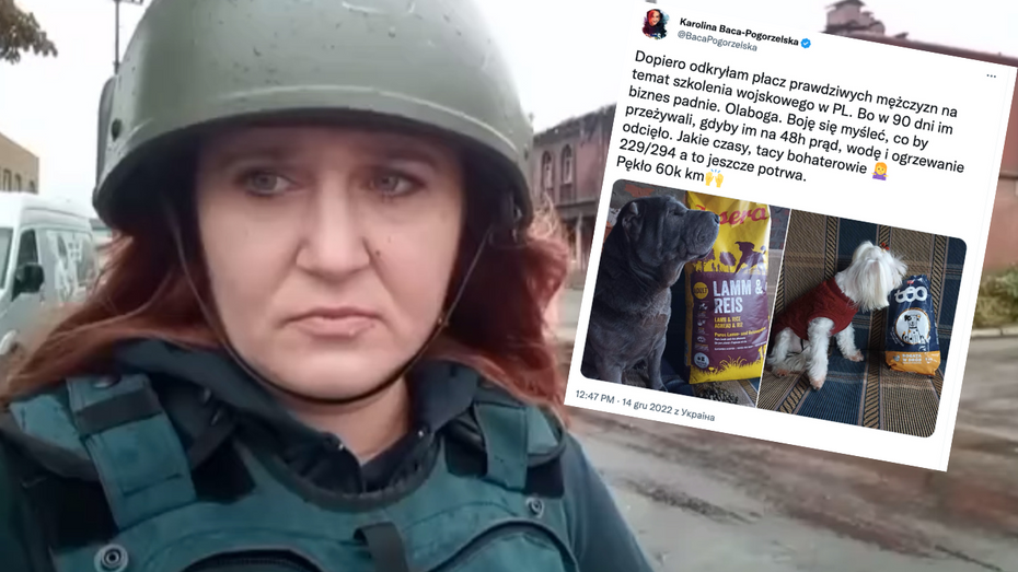 Dziennikarka Wprost, Karolina Baca-Pogorzelska skrytykowała na Twitterze mężczyzn, obawiających się powołania na ćwiczenia wojskowe. (fot. Intagram, Twitter/Karolina Baca-Pogorzelska)
