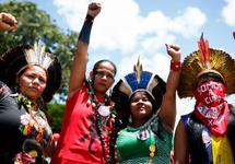 Getty Images: Women called for gender equality during this protest in Brasilia on International Women's Day in 2020