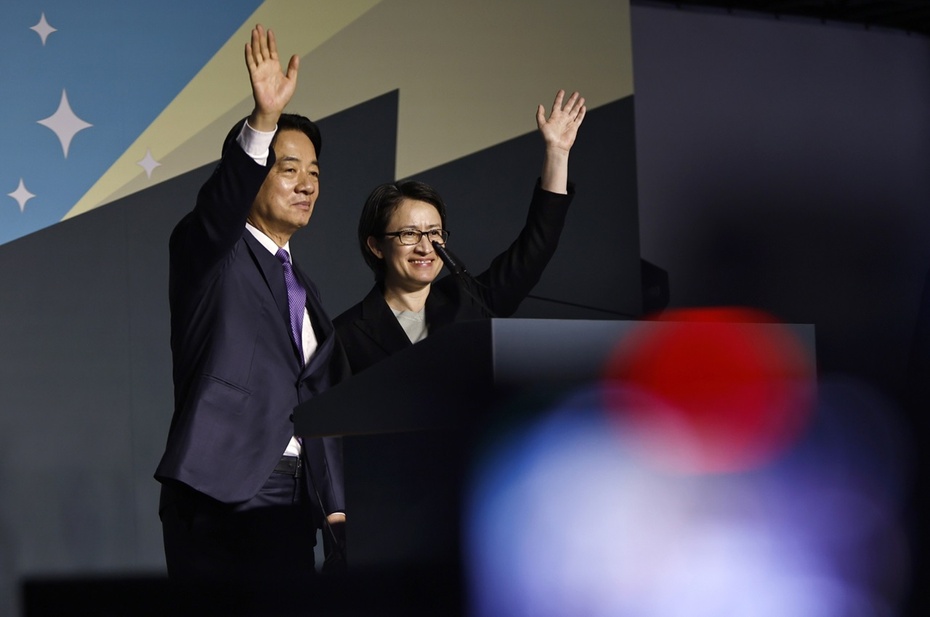 Wybory na Tajwanie wygrał obecny wiceprezydent Laj Czing-te. Fot. PAP/EPA/DANIEL CENG