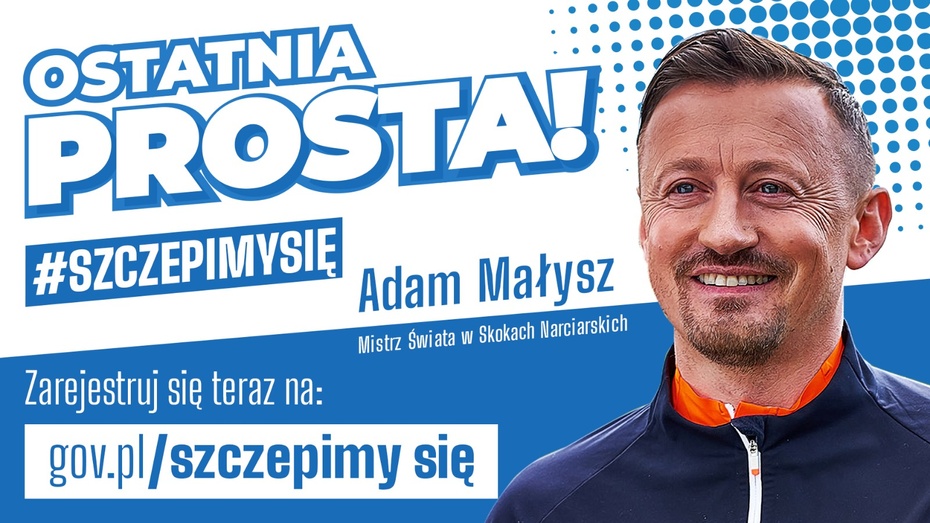 Adam Małysz, kolejny ambasador akcji #SzczepimySię.