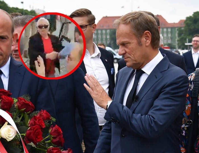 „Kremlowska menda”. Szarpanina podczas wizyty Tuska w Szczecinie