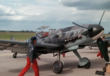 Messerschmitt Me 109G. Na takim samolocie  Horst Rippert zestrzelił Exupery'ego. Zdjęcie: Alpejski