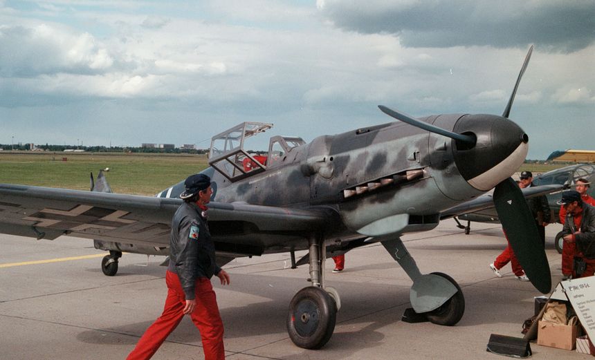Messerschmitt Me 109G. Na takim samolocie  Horst Rippert zestrzelił Exupery'ego. Zdjęcie: Alpejski