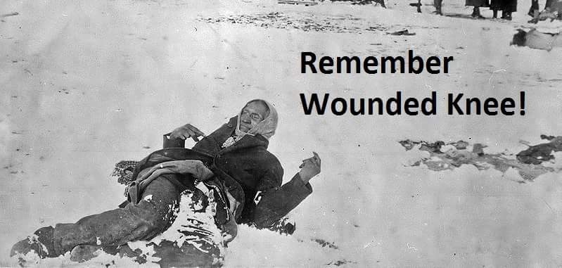 "Remember Wounded Knee", grafika K. Mączkowskiego