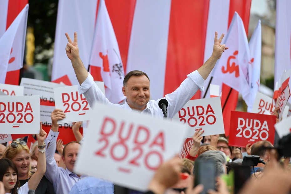Andrzej Duda nadal cieszy się największym poparciem spośród wszystkich kandydatów na urząd prezydenta. Fot. PAP/Wojtek Jargiło