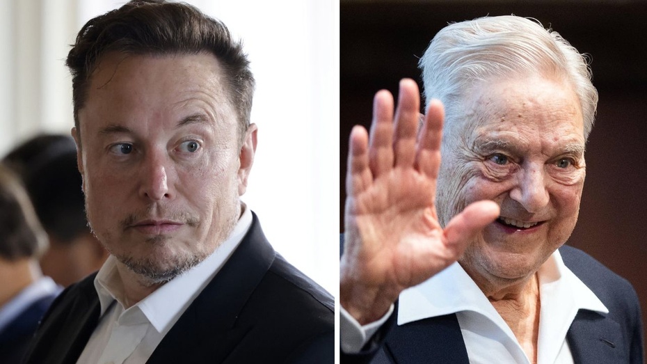 Elon Musk: PAP/EPA/LUDOVIC MARIN / POOL / George Soros: GEORG HOCHMUTH