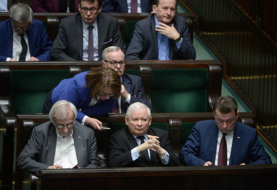 Jarosław Kaczyński podczas głosowania w Sejmie. Fot. PAP