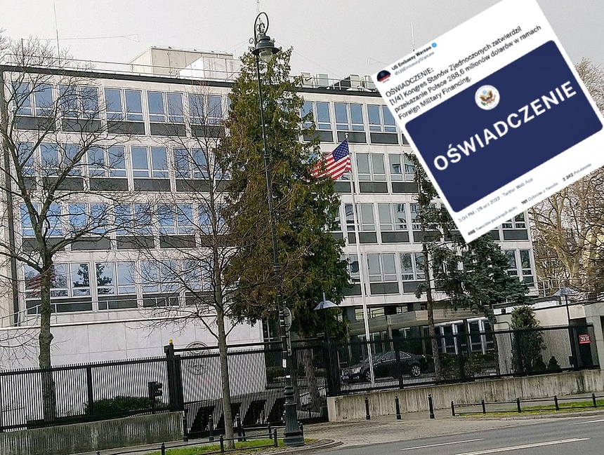 Ambasada Stanów Zjednoczonych w Warszawie wydała oświadczenie. fot. Darpaw - Own work, CC BY-SA 4.0/Twitter US Embassy