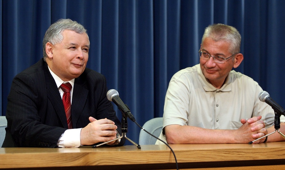 Jarosław Kaczyński i Ludwik Dorn. Fot. PAP/Radek Pietruszka