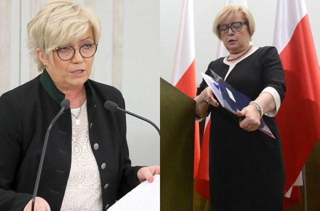 Prezes TK Julia Przyłębska i prezez SN Małgorzata Gersdorf, fot. PAP wideo