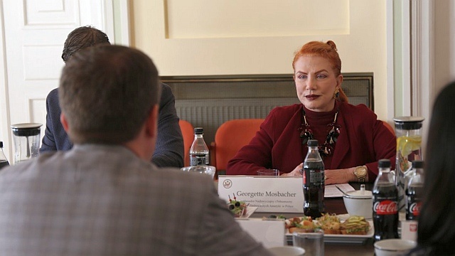 Ambasador USA Georgette Mosbacher na spotkaniu z przedstawicielami polskiego rządu, fot. msit.gov.pl