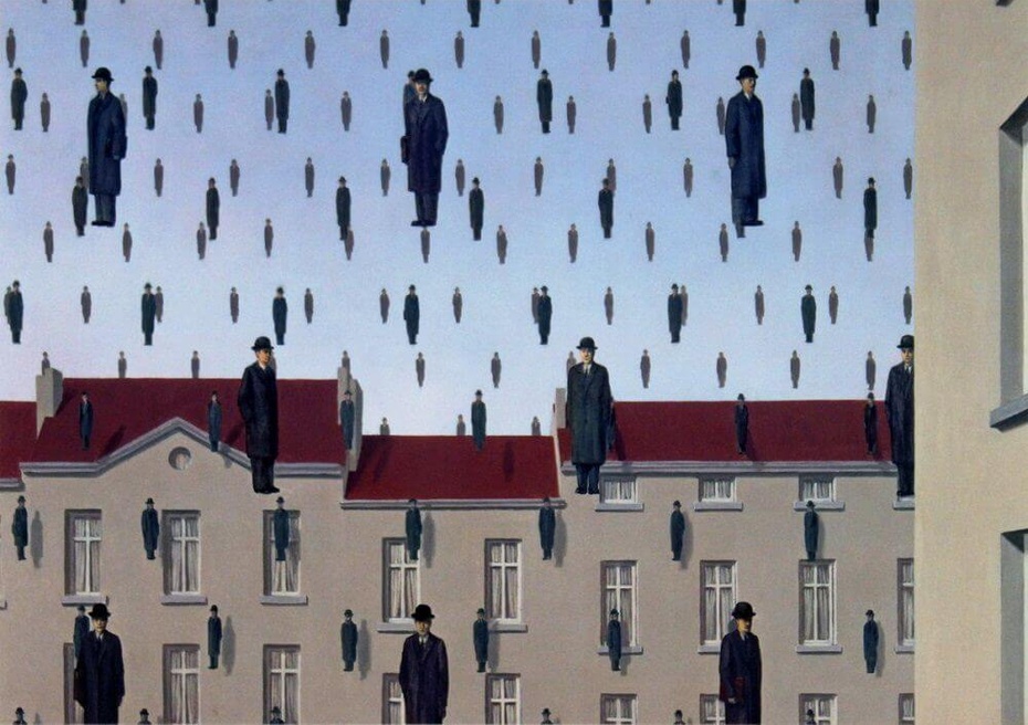 Rene Magritte, "Golconda"