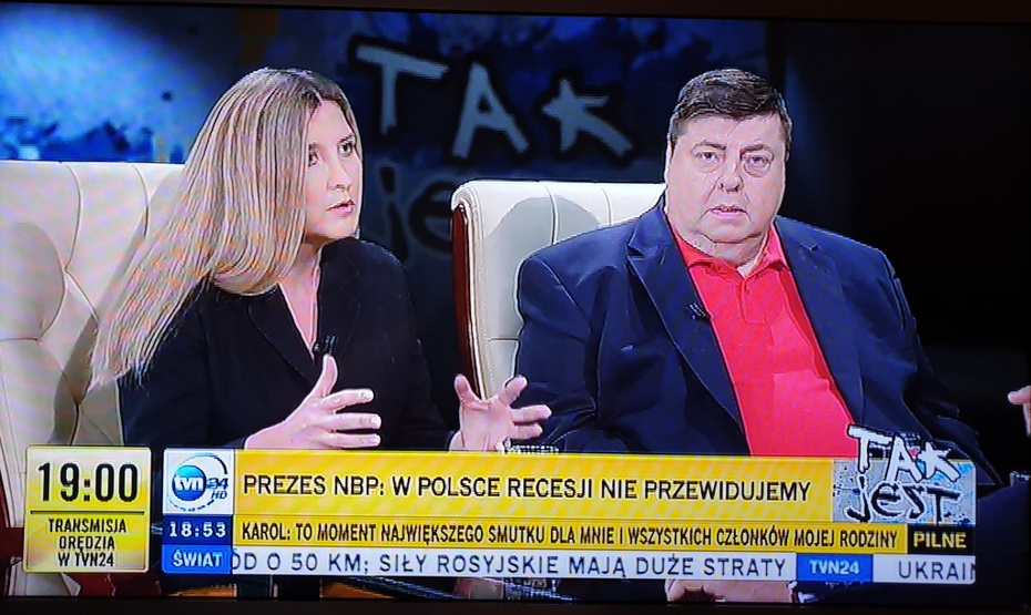 Piotr Semka w TVN24. Fot. Twitter