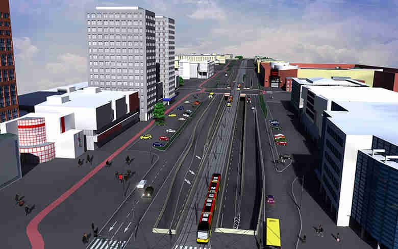 Widok w kierunku Widzewa.