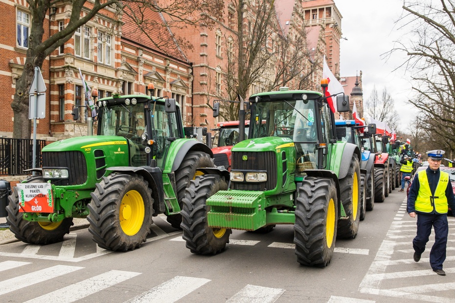 W czwartek w Szczecinie rozpoczął się 30-dniowy protest rolników. (fot. PAP)