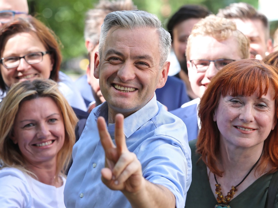 Robert Biedroń ogłosił chęć przystąpienia do zjednoczonej opozycji. Fot. PAP/Tomasz Gzell
