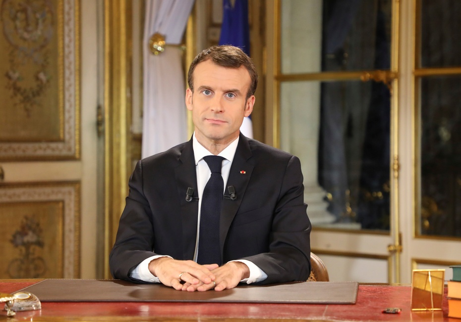 Emmanuel Macron. fot. PAP/EPA/LUDOVIC MARIN / POOL