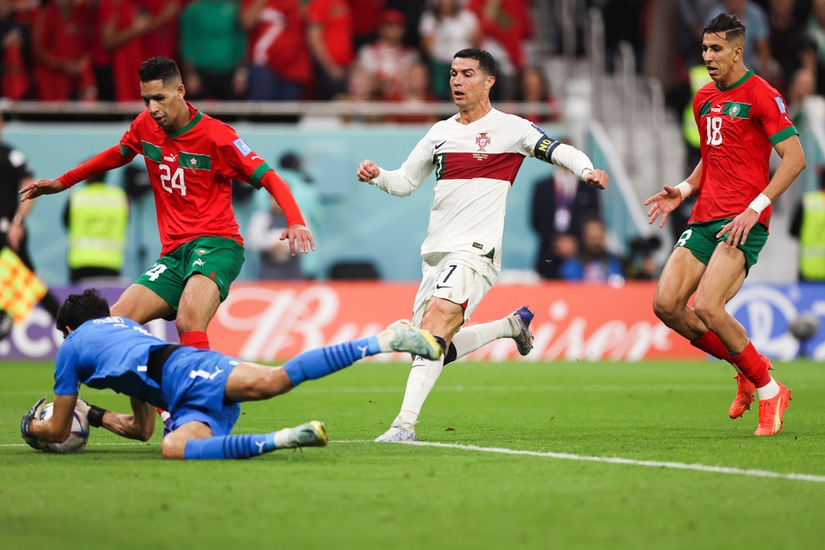 Maroko-Portugalia 1:0 Fot. PAP/EPA/JOSE SENA GOULAO
