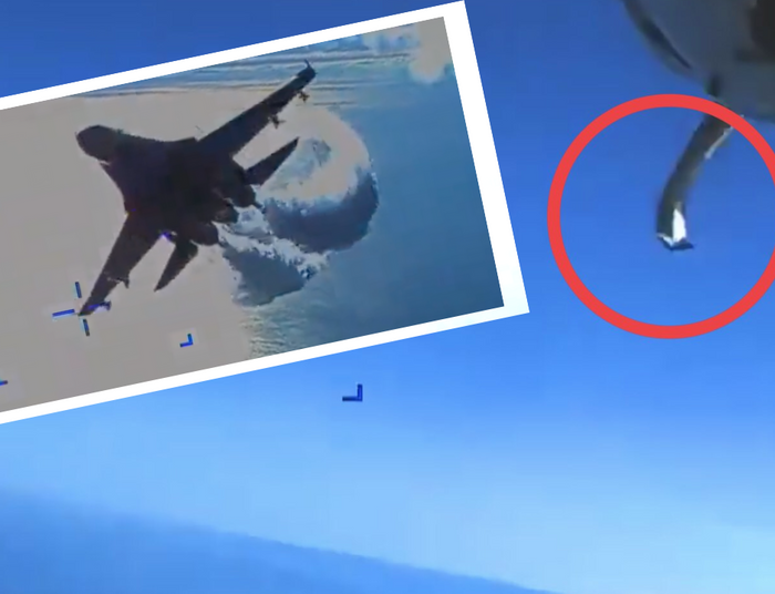 To nagranie nie pozostawia złudzeń. Konfrontacja amerykańskiego drona z rosyjskim Su-27