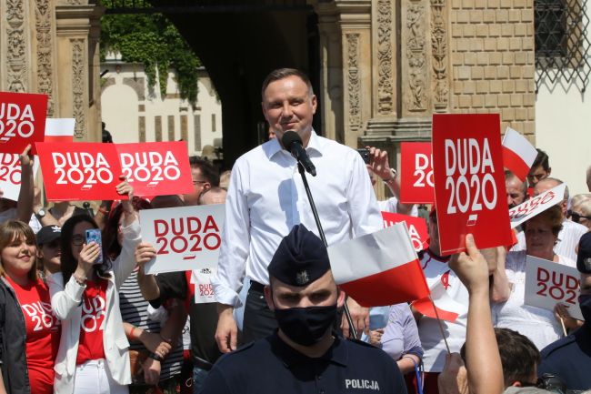W sobotę prezydent Andrzej Duda w ramach kampanii wyborczej odwiedził Brzeg na Opolszczyźnie. Fot. PAP/Krzysztof Świderski