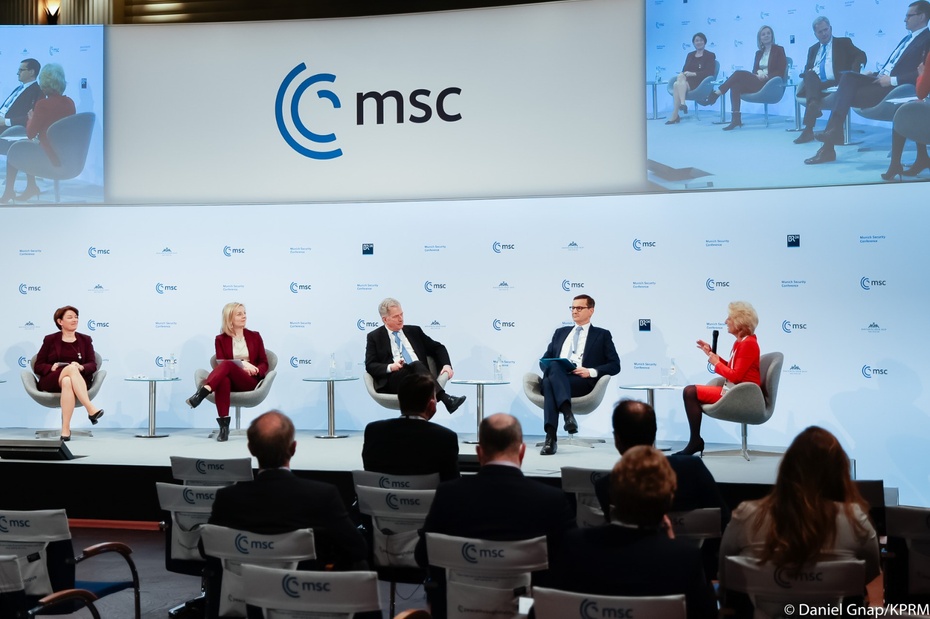 Premier Mateusz Morawiecki podczas Monachijskiej Konferencji Bezpieczeństwa. Fot. KPRM