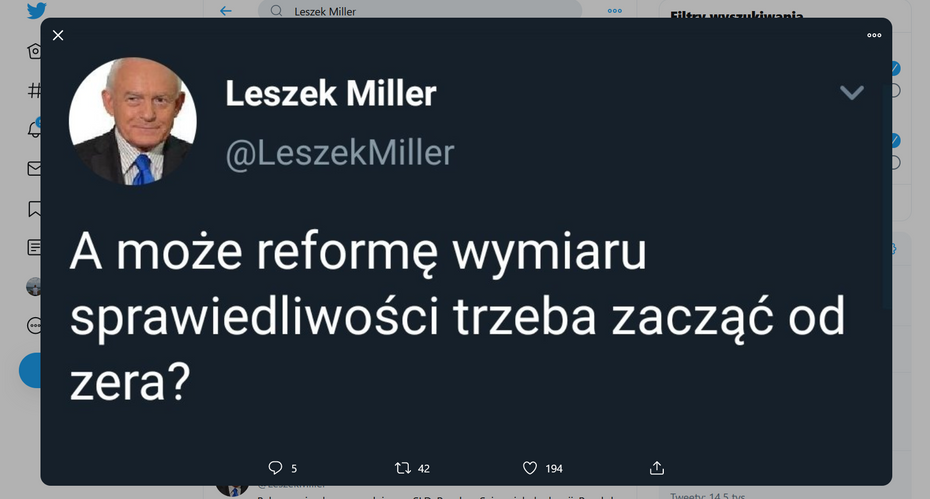 Leszek Miller o polskim wymiarze sprawiedliwosci