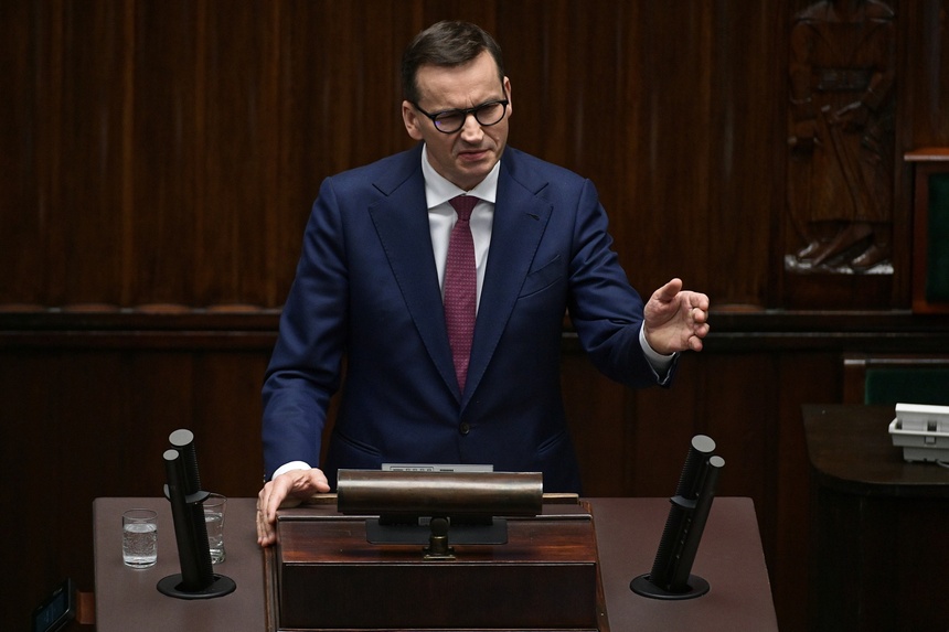 W czwartek w Sejmie premier Mateusz Morawiecki ogłosił, że Krajowy Plan Odbudowy dla Polski został wynegocjowany. Źródło: PAP/Marcin Obara