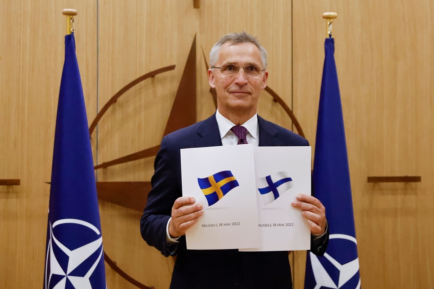 Finlandia i Szwecja złożyły złożyły wnioski o dołączenie do NATO. fot. PAP/EPA/JOHANNA GERON / POOL