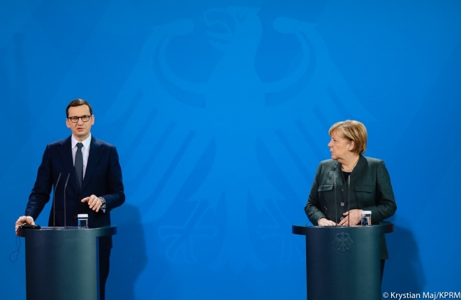 Konferencja Angeli Merkel i Mateusza Morawieckiego, fot. KPRM/Krystian Maj