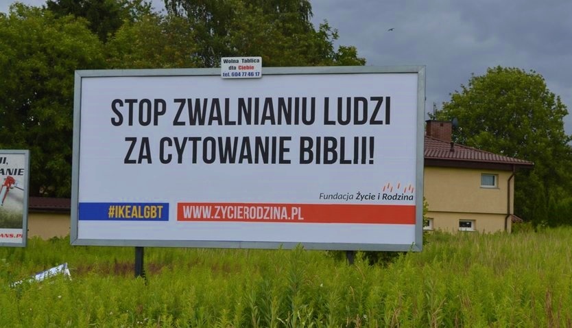 Billboard w pobliżu sklepu IKEA w Lublinie. fot. Fundacja Życie i Rodzina