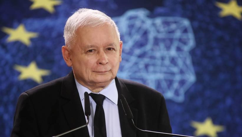 Prezes PiS - Jarosław Kaczyński - ma powody do zadowolenia. Fot. PAP/Łukasz Gągulski