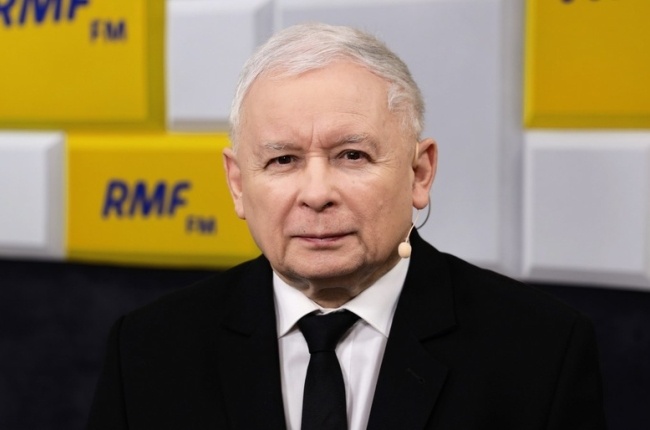 Jarosław Kaczyński w RMF FM, fot. Michał Dukaczewski/RMF FM