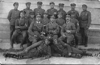 Podoficerowie III Kompanii Ochotniczej Batalionu Straży Granicznej w Stołpcach, 1921 r.