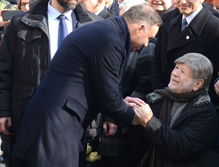 Andrzej Duda prosi o wybaczenie za Marzec'68. Obywatele RP próbowali zakłócić obchody