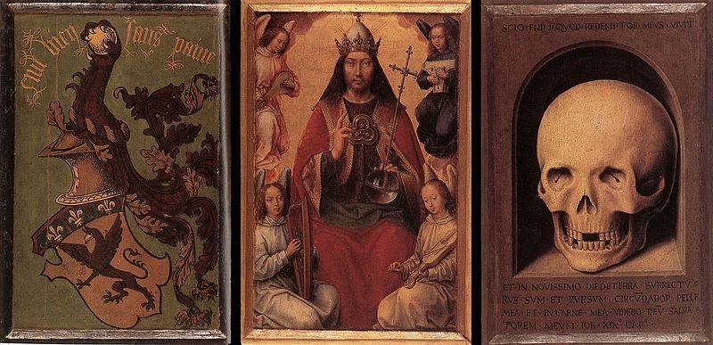 Hans Memling - Triptych of Earthly Vanity and Divine Salvation (rear) - WGA14943, źródło: Wikimedia Commons