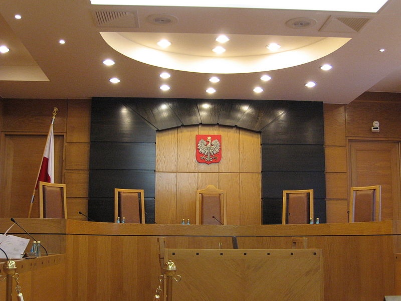 Pomieszczenie, w którym ogłasza wyroki Trybunał Konstytucyjny, fot. Wikimedia Commons