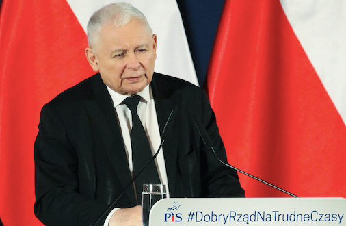 Prezes Kaczyński kontynuuje objazd po kraju i spotkania z wyborcami. (sko) PAP/Krzysztof Świderski