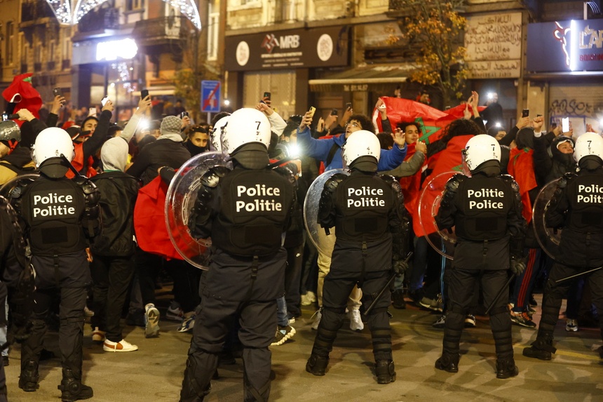 Kibice wyszli na ulicę Brukseli. Źródło: PAP/EPA/STEPHANIE LECOCQ