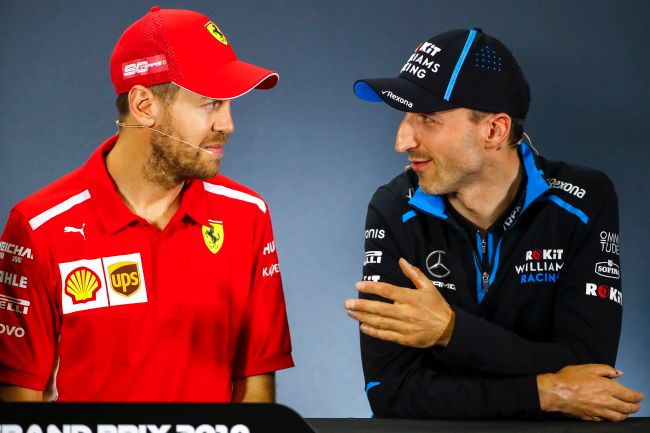 Robert Kubica oraz Sebastian Vettel podczas konferencji prasowej przed startem sezonu.