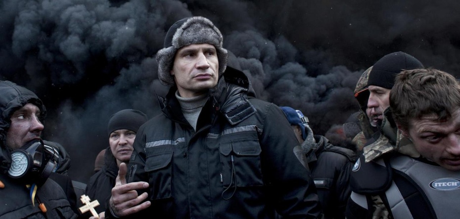Witalij Kliczko w czasie protestów na Majdanie, Kijów 2014 r. Fot. Flickr