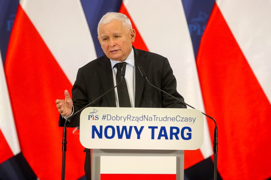 Jarosław Kaczyński odwiedził w sobotę Nowy Targ w ramach swojego objazdu po Polsce, który został wznowiony po wakacyjnej przerwie. (fot. PAP)