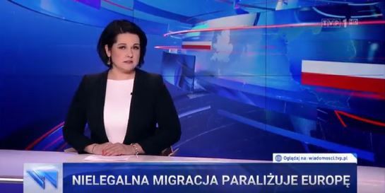 "Wiadomości" TVP 30 października pokazały materiał nielegalnej migracji i strzelaninach na szwedzkich ulicach. Fot. Twitter/ Piotr Piotrowicz