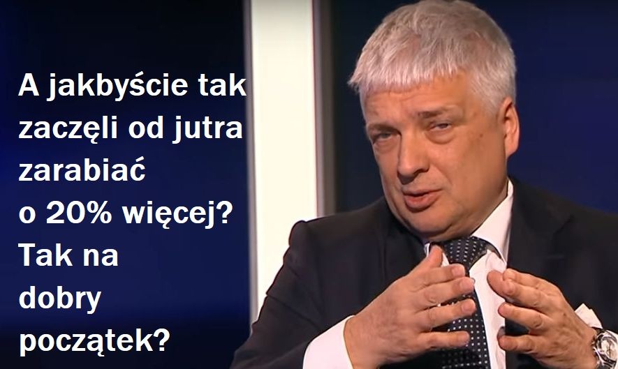 Robert Gwiazdowski podczas debaty u Grzegorza Łaguny
